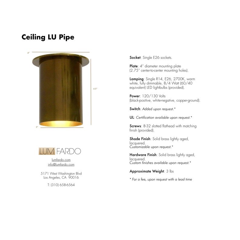 Ceiling LU Pipe — Lumfardo